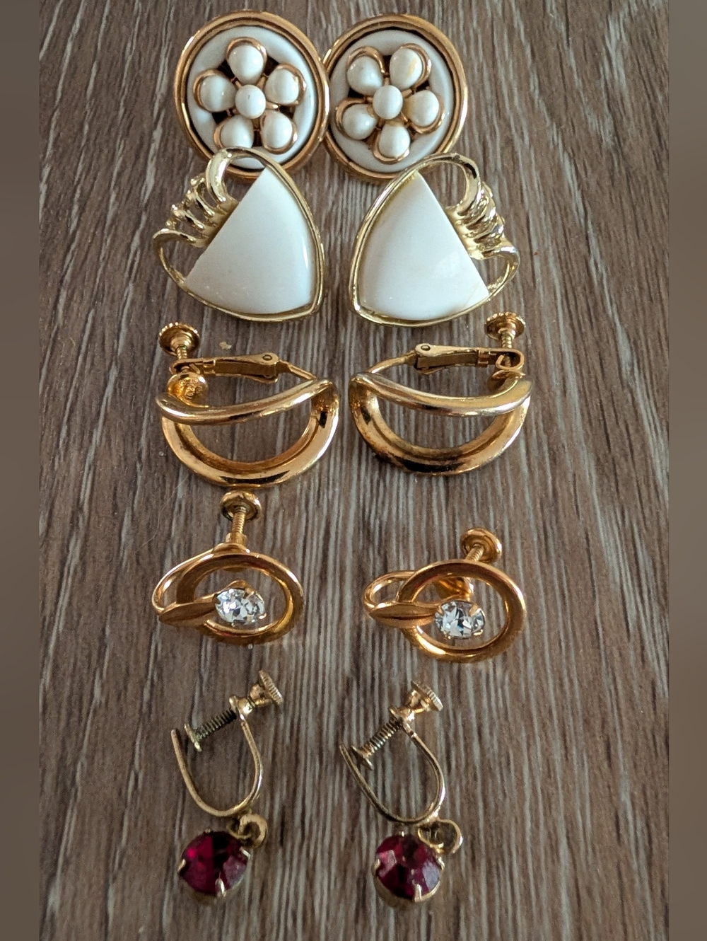 Vintage Van Dell & Napier Screw Back Earrings With Additional 3 Pair